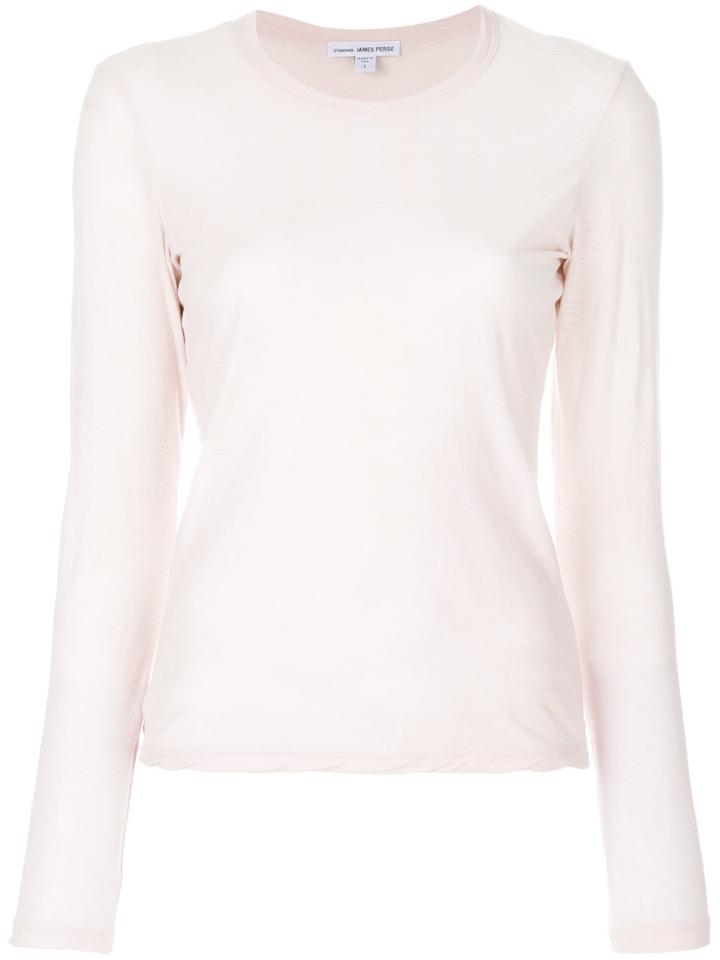 James Perse Long Sleeved T-shirt - Pink & Purple