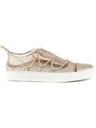 Dsquared2 Mesh Panelled Sneakers - Metallic