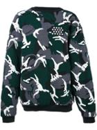 Ktz Camouflage Jacquard Sweatshirt, Men's, Size: Medium, Green, Cotton