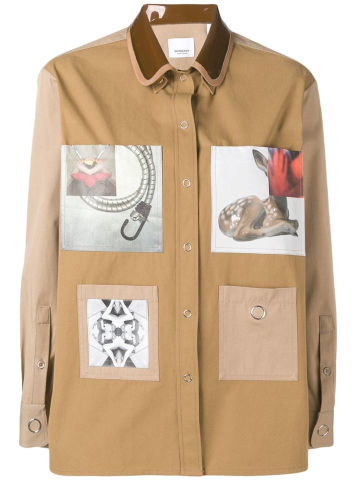 Burberry Printed Pockets Shirt - Neutrals