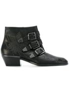 Chloé Susanne Micro-stud Booties - Black