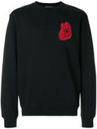 Mcq Alexander Mcqueen Embroidered Bunny Sweatshirt - Black