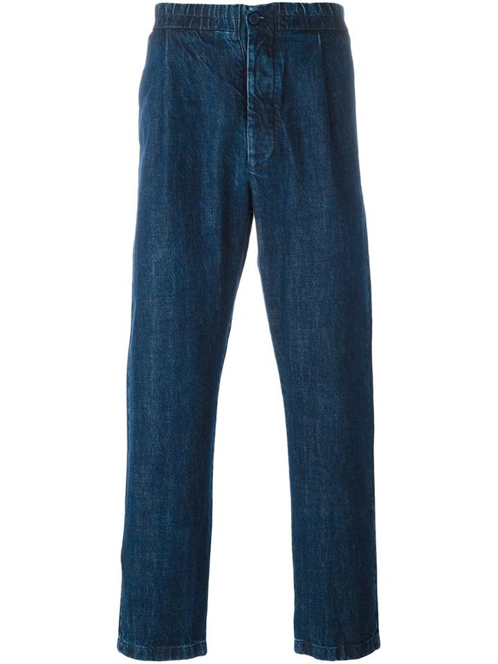 Sunnei Denim Trousers, Men's, Size: Medium, Blue, Cotton