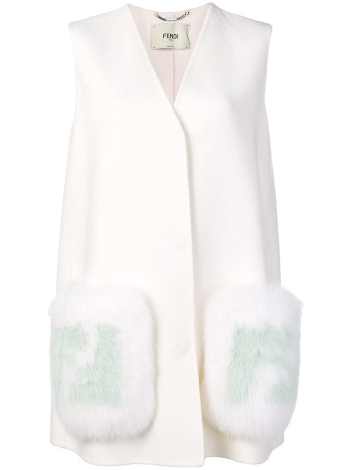 Fendi Fur-trimmed Gilet - White