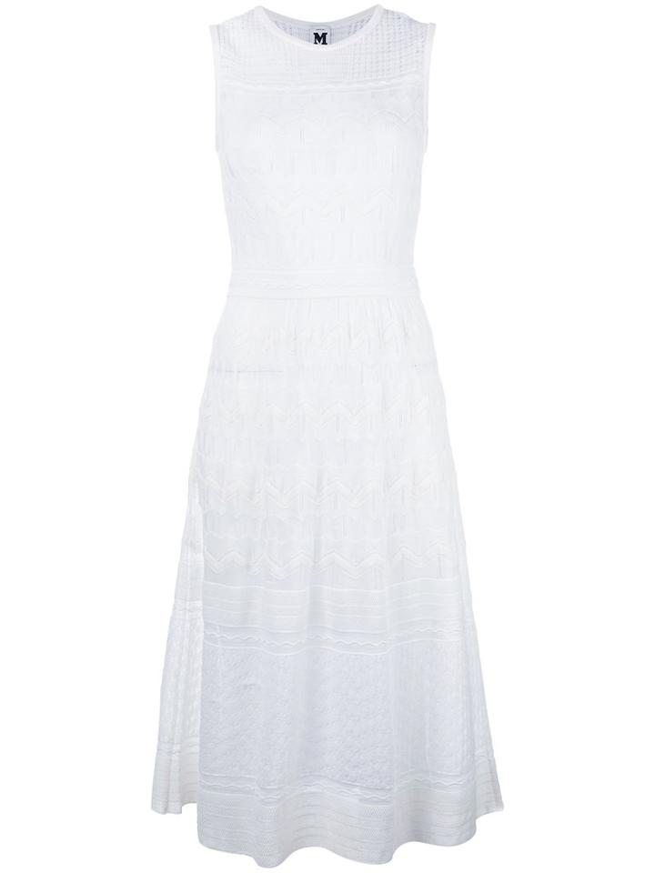 M Missoni - Lace Detail Dress - Women - Cotton/polyester/viscose/polyimide - 42, Women's, White, Cotton/polyester/viscose/polyimide