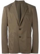 Wooyoungmi Classic Blazer, Men's, Size: 54, Green, Cotton/polyester/polyurethane/polyester