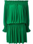 Norma Kamali - Peasant Dress - Women - Polyester/spandex/elastane - S, Green, Polyester/spandex/elastane
