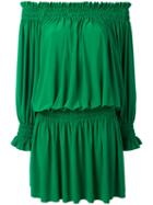 Norma Kamali - Peasant Dress - Women - Polyester/spandex/elastane - S, Green, Polyester/spandex/elastane