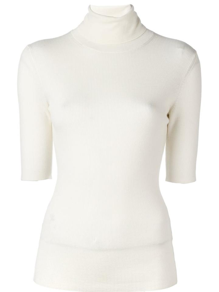 Theory High Neck Knitted Top - Nude & Neutrals