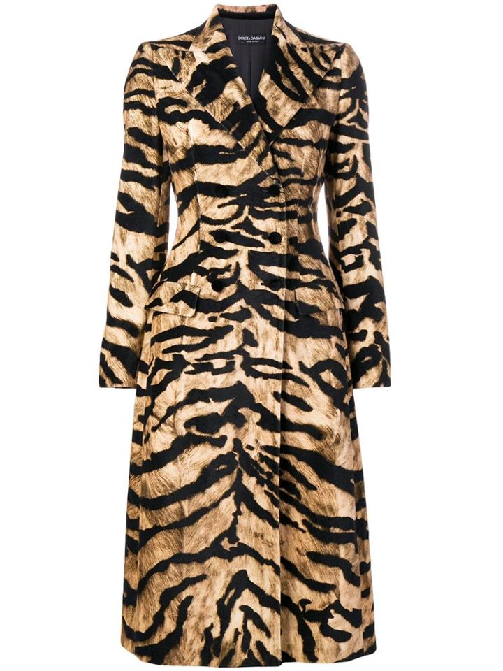 Dolce & Gabbana Midi Buttoned Coat - Black