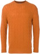 N.peal The Thames Cable Knit Jumper - Yellow & Orange