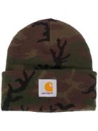 Carhartt Wip Camouflage-print Beanie - Green
