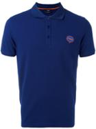 Fendi Logo Speech Bubble Polo Shirt, Men's, Size: 52, Blue, Cotton