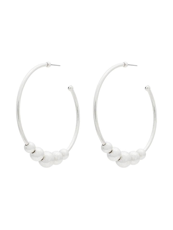 Dannijo Silver Plated Edna Large Hoop Earrings - Metallic