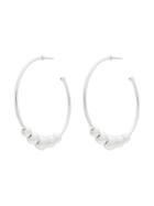 Dannijo Silver Plated Edna Large Hoop Earrings - Metallic