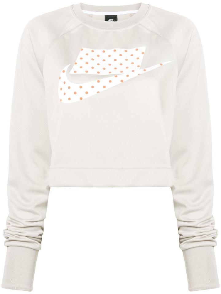 Nike Front Logo Loose Sweatshirt - Nude & Neutrals
