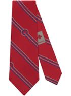 Gucci G Diagonal Striped Tie - Red
