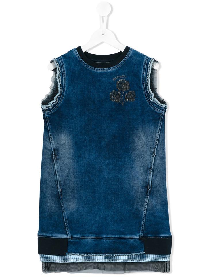 Diesel Kids Debbi Dress, Girl's, Size: 10 Yrs, Blue