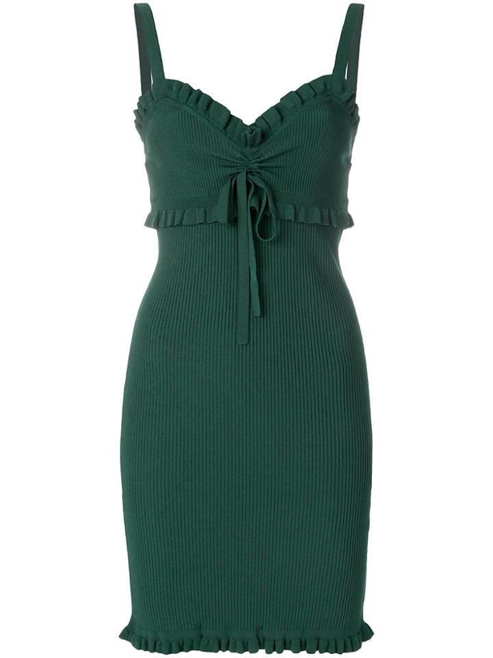 Kenzo Ribbed Bow Tie Dress - Green