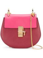 Chloé 'drew' Shoulder Bag, Pink/purple, Calf Leather/calf Suede