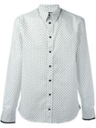 Alexander Mcqueen Mini Skull Print Shirt, Men's, Size: 16 1/2, White, Cotton