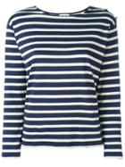 Saint Laurent Striped Top, Women's, Size: Xs, Blue, Cotton