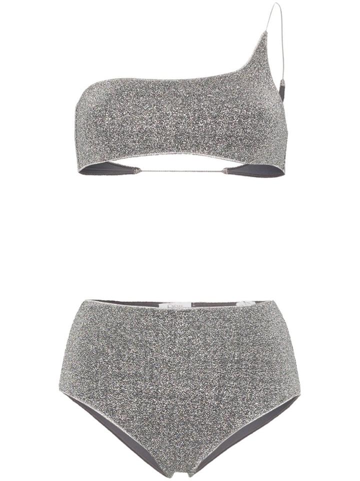 Oseree Lumiere One-shoulder Bikini - Silver