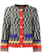 Missoni Vintage 2000's Ribbed Details Woven Jacket - Black