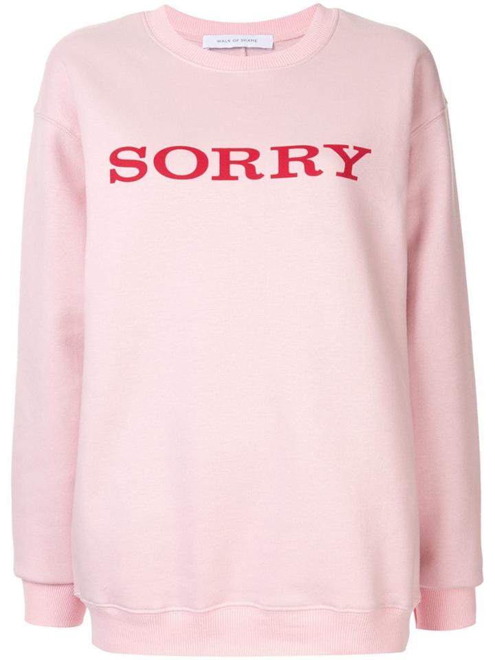 Walk Of Shame Sorry Sweatshirt - Pink