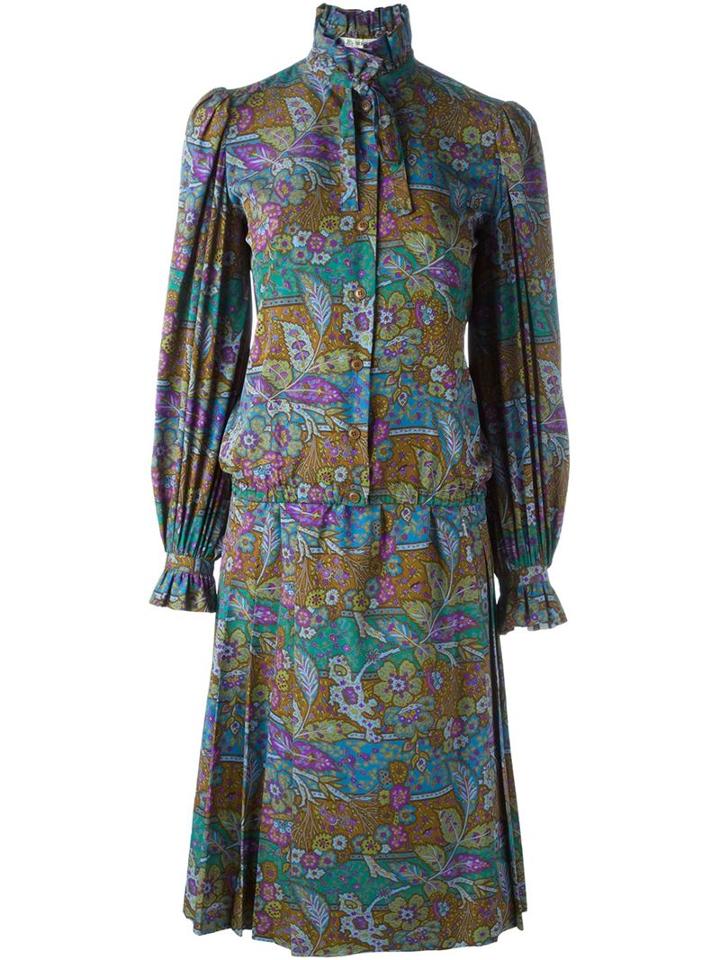 Jean Louis Scherrer Vintage Floral Print Suit