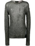 Lost & Found Ria Dunn - Ribbed Detail Jumper - Men - Cotton/linen/flax - S, Black, Cotton/linen/flax