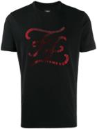 Fendi Rhinestone Karligraphy T-shirt - Black