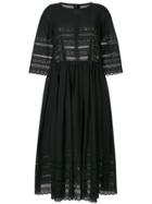 Comme Des Garçons Comme Des Garçons Open Embroidery Midi Dress - Black
