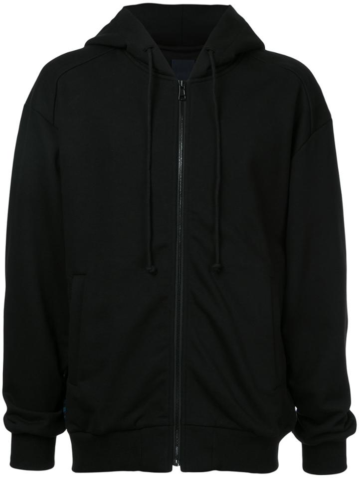 Juun.j Back Print Zipped Hoodie - Black