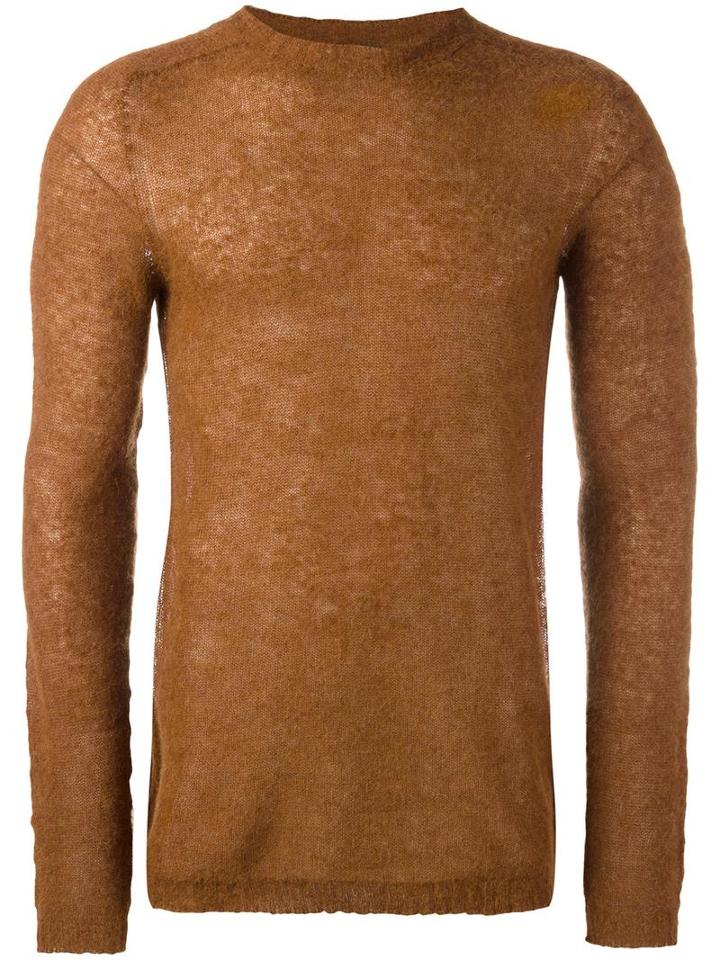 Laneus Crew Neck Jumper, Men's, Size: 46, Brown, Polyamide/alpaca/wool
