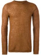 Laneus Crew Neck Jumper, Men's, Size: 46, Brown, Polyamide/alpaca/wool