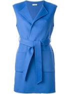 P.a.r.o.s.h. 'lolly' Sleeveless Coat, Women's, Blue, Wool/cashmere