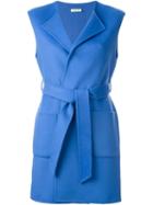 P.a.r.o.s.h. 'lolly' Sleeveless Coat, Women's, Blue, Wool/cashmere