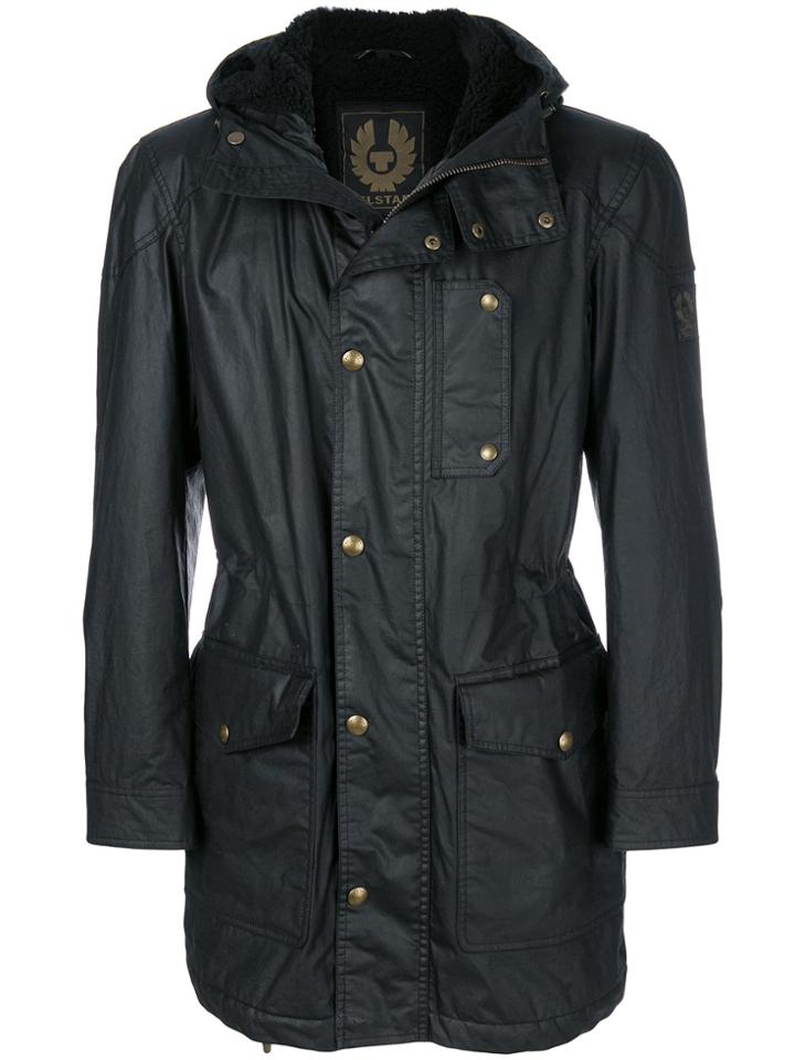 Belstaff Hooded Raincoat - Black