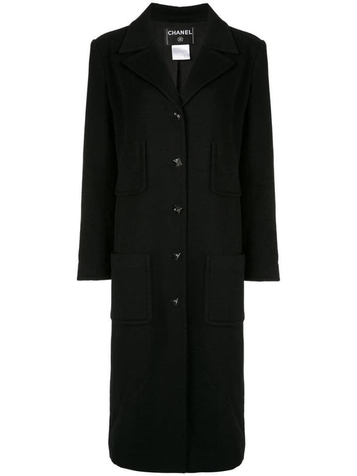 Chanel Pre-owned Long Sleeve Jacket Coat - Black