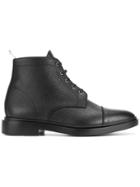 Thom Browne Grained Lace-up Boots - Black
