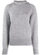 Joseph Round Neck Sweater - Grey
