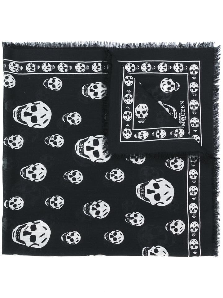 Alexander Mcqueen - Cashmere Skull Scarf - Women - Cashmere - One Size, Black, Cashmere