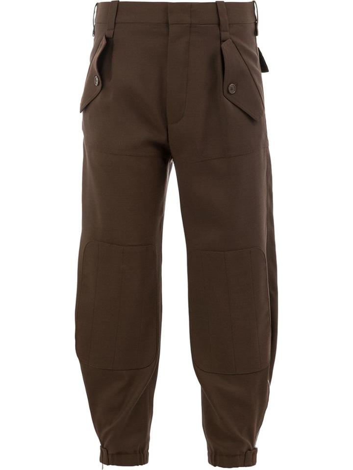 Chloé Cropped Cargo Pants - Brown