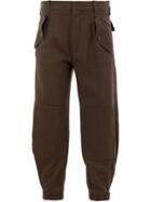 Chloé Cropped Cargo Pants - Brown