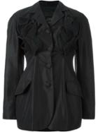 Jean Paul Gaultier Vintage Leaf Appliqué Jacket - Black