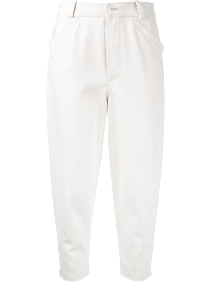 Nehera - 'paulo' Loose Denim Pants - Women - Cotton/polyurethane - 34, Brown, Cotton/polyurethane