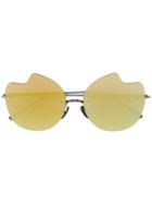Courrèges So Glam Round Sunglasses - Yellow & Orange