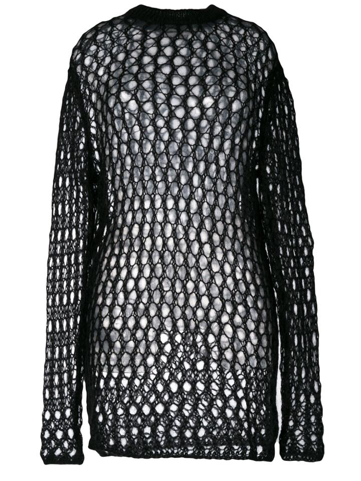 Mcq Alexander Mcqueen Perforated Jumper - Black