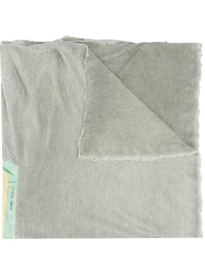 Avant Toi Print Detail Scarf - Grey